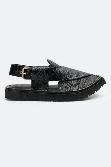 Black Casual Peshawari Sandal