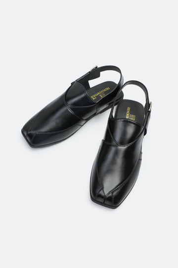 Black Casual Peshawari Sandal