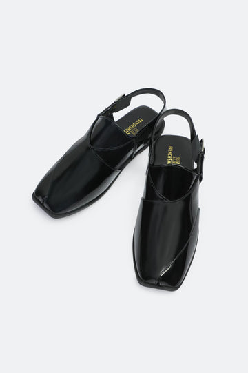 Black Casual Peshawari Sandal