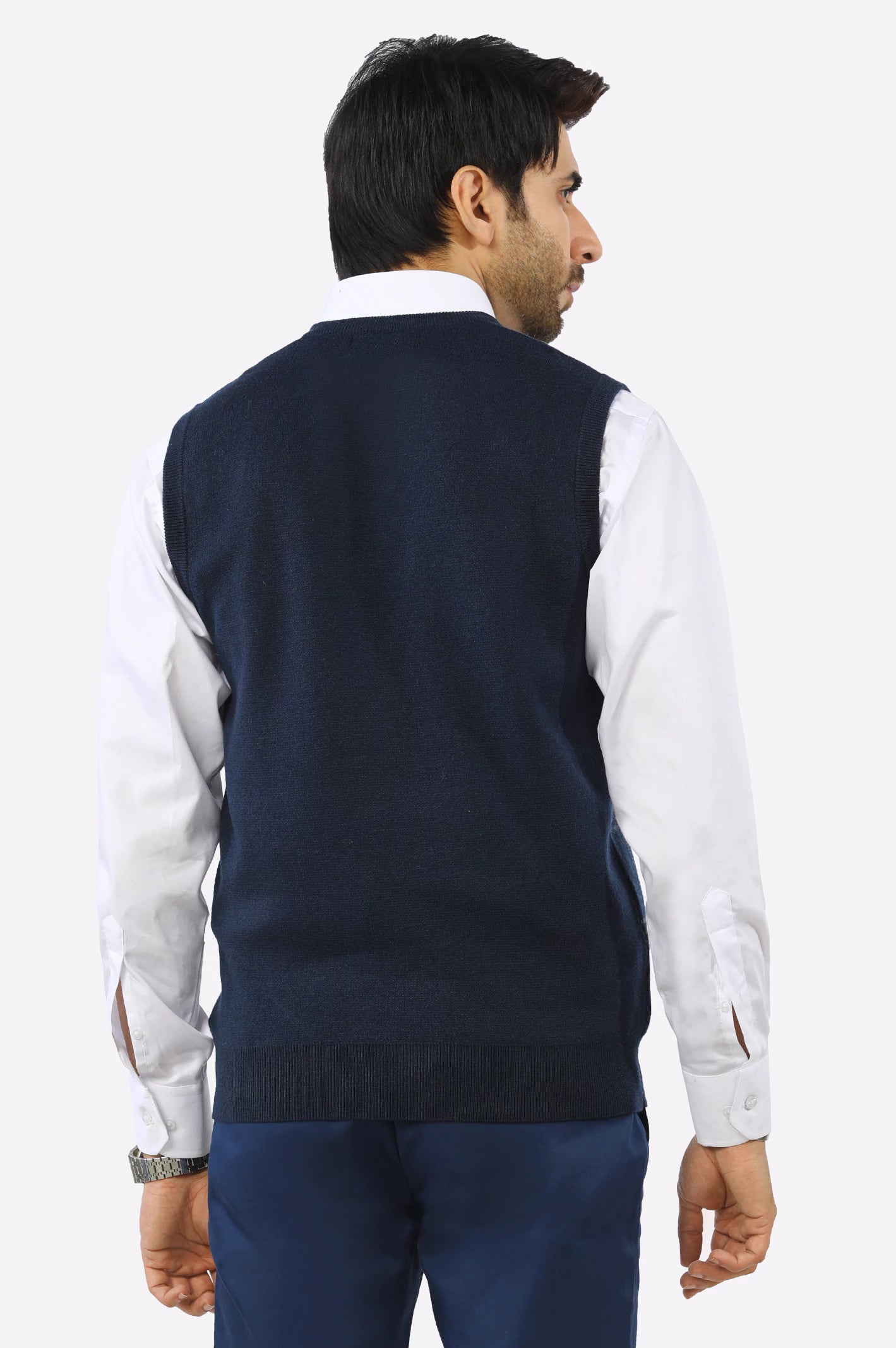 Dark Blue V-Neck Gents Sweater From Diners