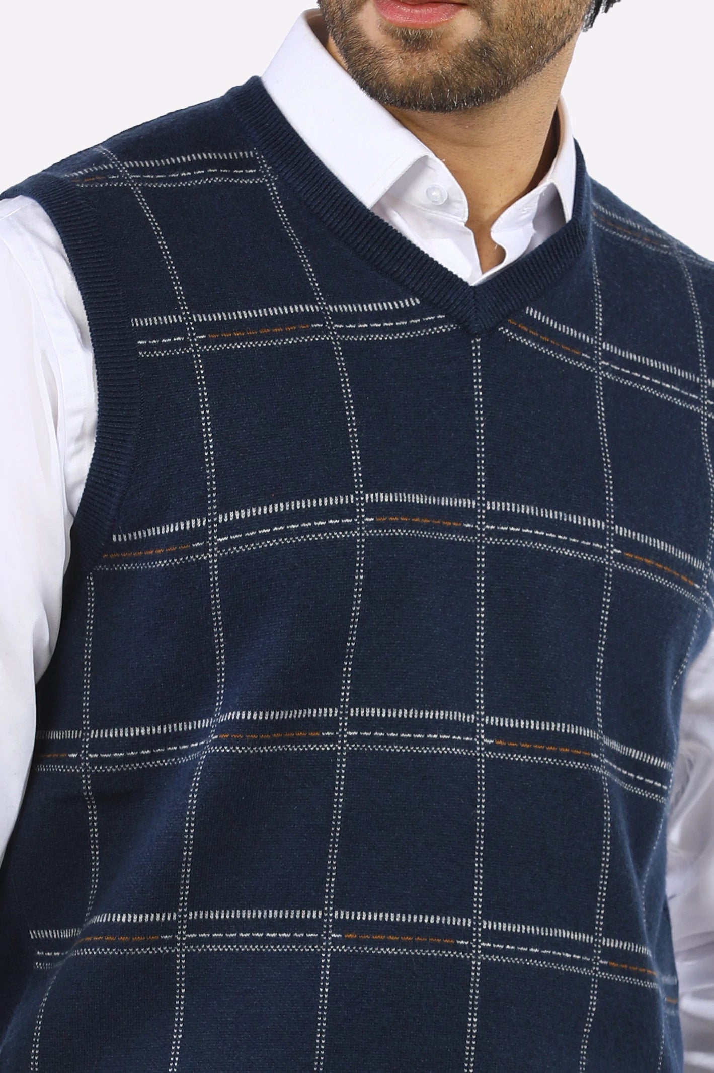 Dark Blue V-Neck Gents Sweater From Diners