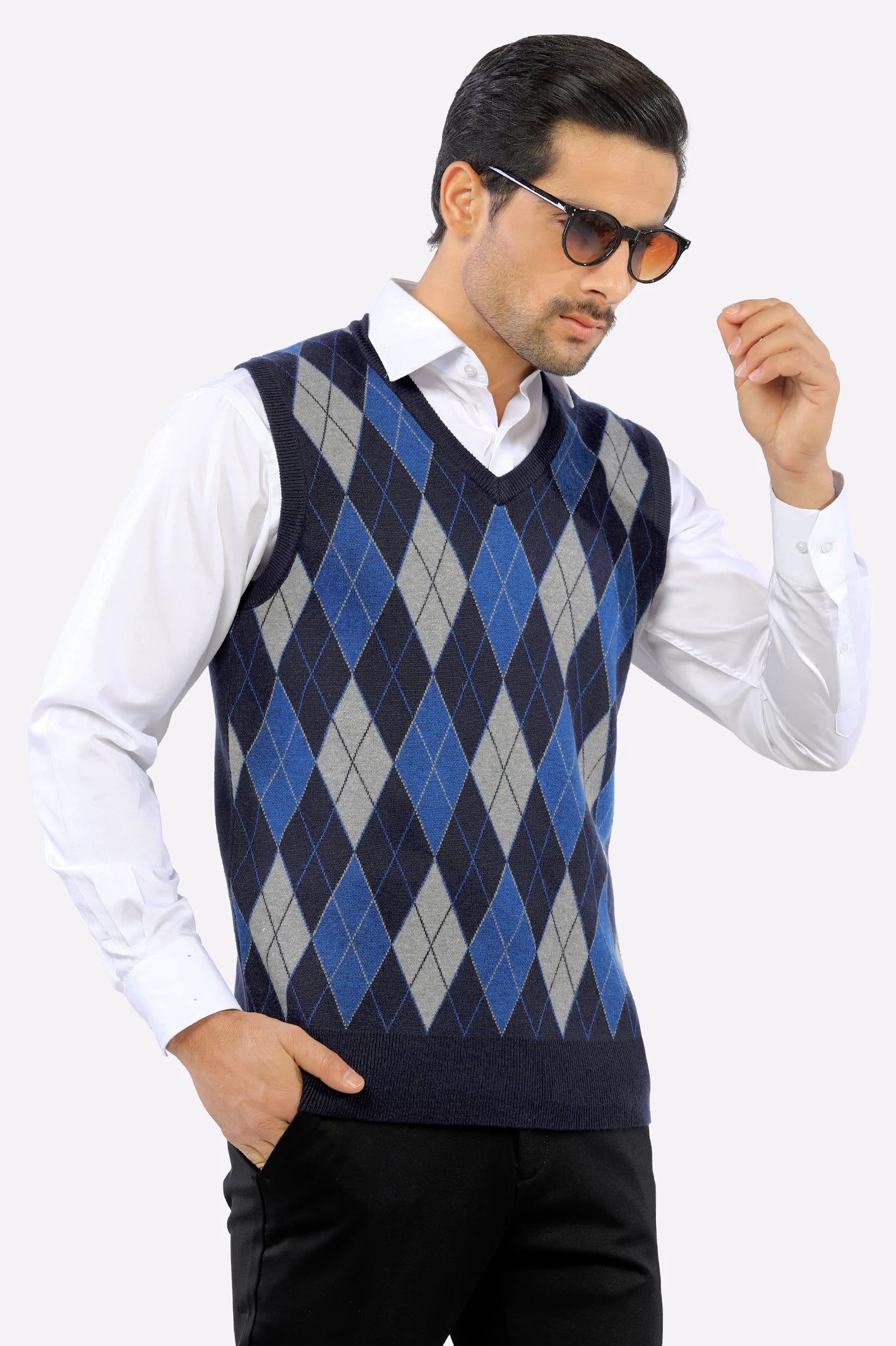 Navy Blue Gents Sweater From Diners