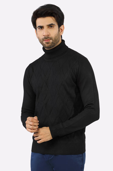 Black high neck cheap pullover