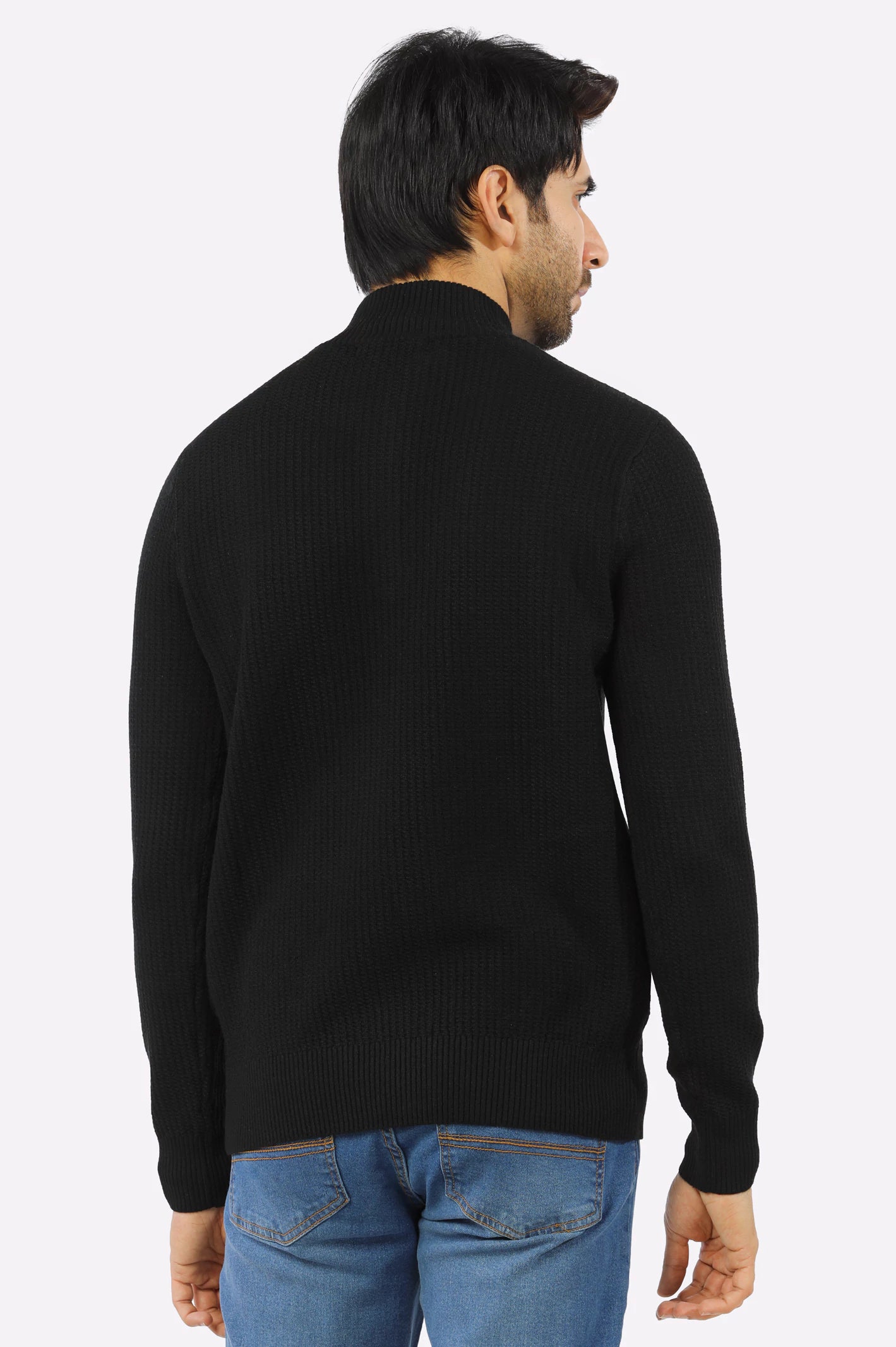 Black Quarter Zip Gents Sweater From Diners