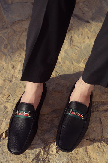 Black Casual Moccassins Shoes