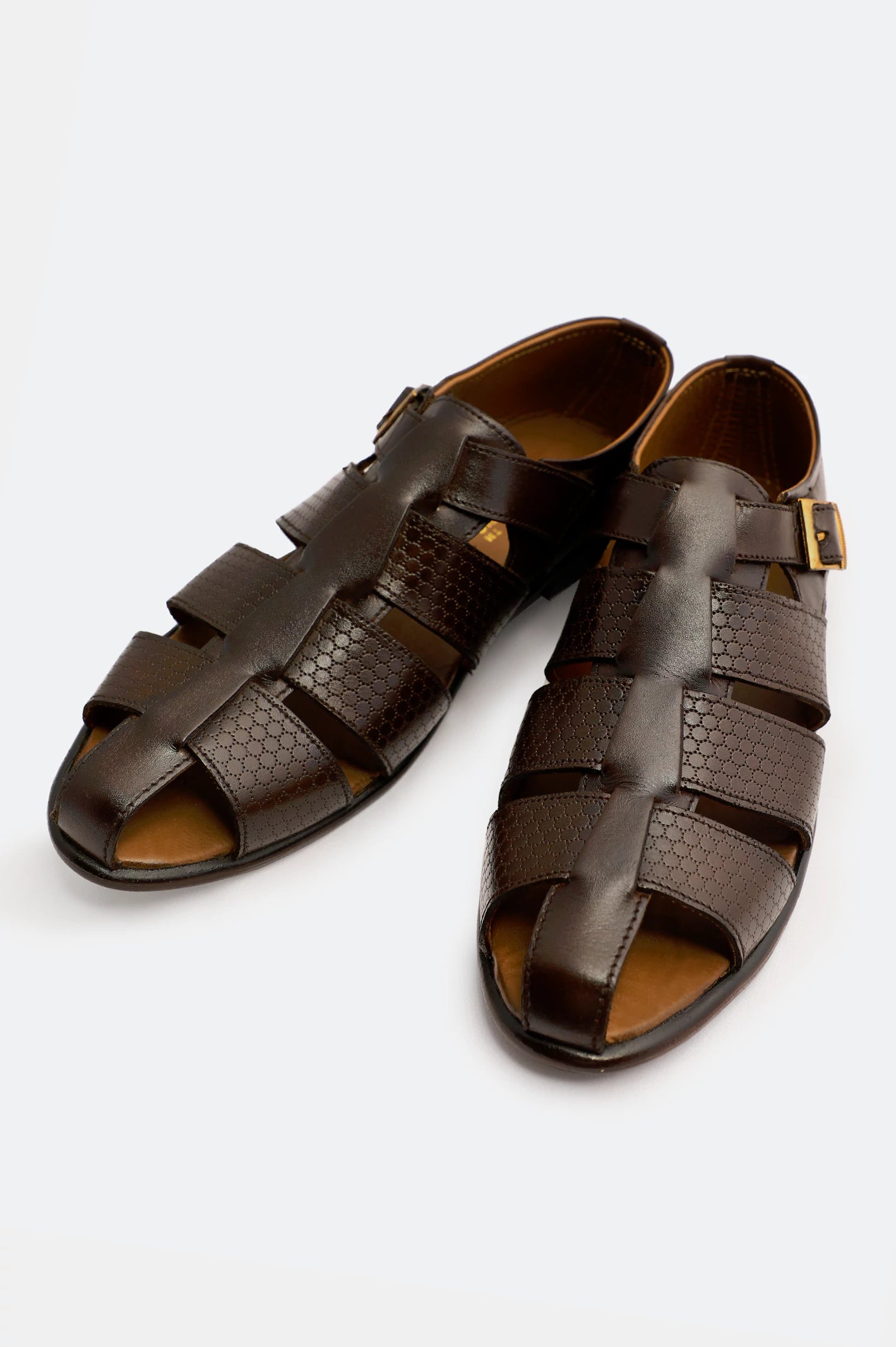 Casual Brown Cow Leather Shoes For Men