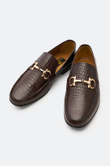 Brown Formal Moccasins Shoes From Diners