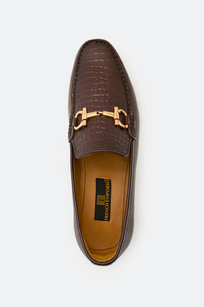 Brown Formal Moccasins Shoes From Diners