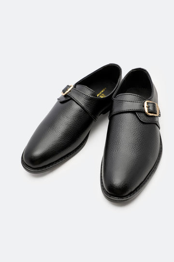Black Formal Monk Shoes From Diners