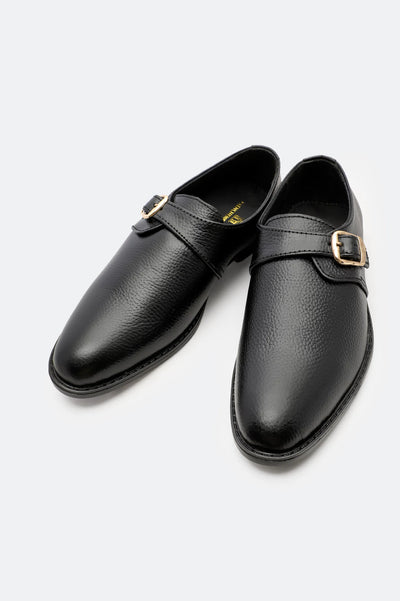 Black Formal Monk Shoes From Diners