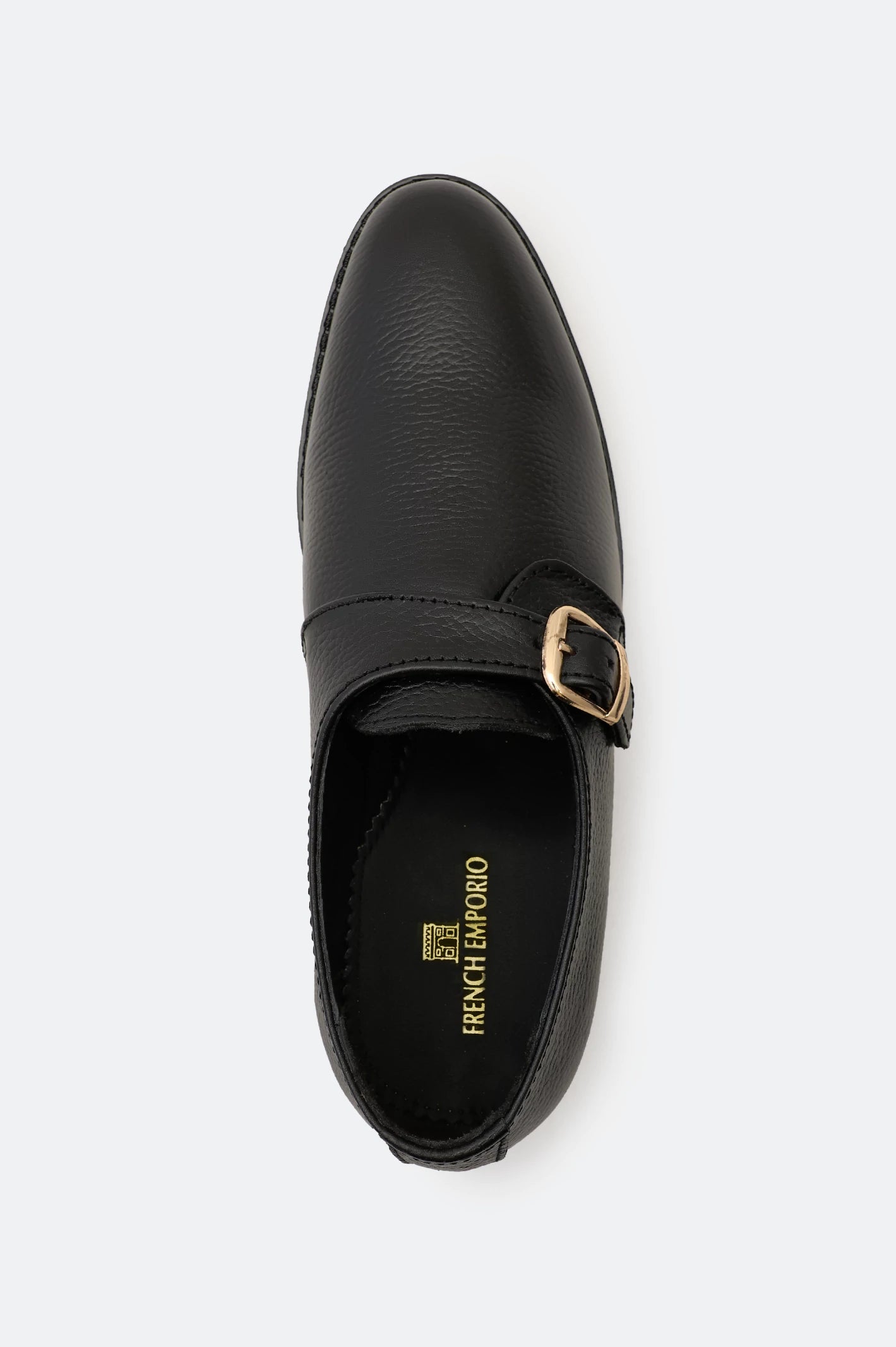 Black Formal Monk Shoes From Diners