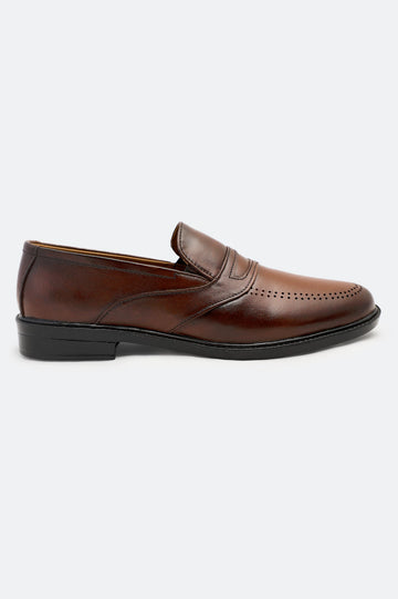 Brown Slip On Formal Moccassins Shoes