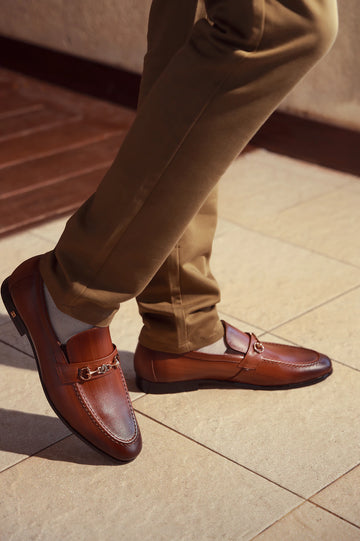 Tan Formal Moccassins Shoes