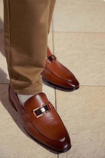 Coffee Men Formal Moccassins