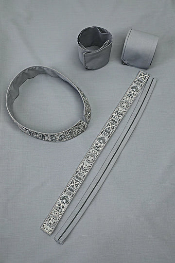 Premium Light Grey Wash & Wear Unstitched Fabric