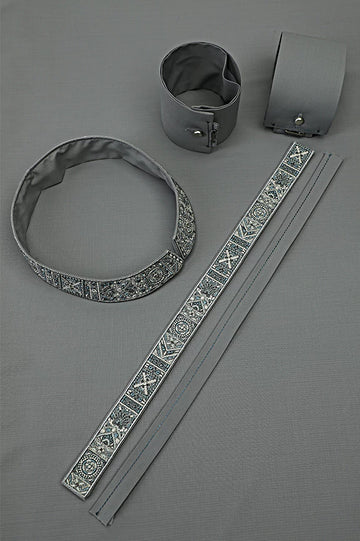 Premium Grey Wash & Wear Unstitched Fabric