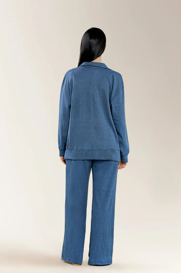 Knitted Navy Blue Co-ord Set