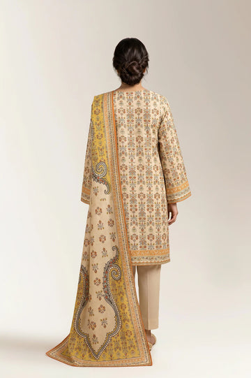Printed Unstitched 3PC