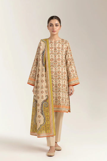 Printed Unstitched 3PC