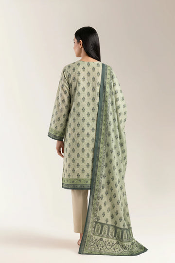 Printed Unstitched 3PC
