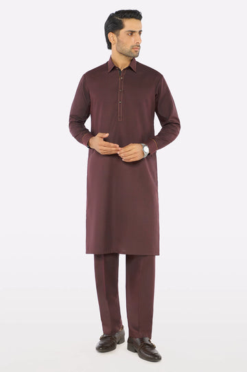Maroon Wash & Wear Fabric