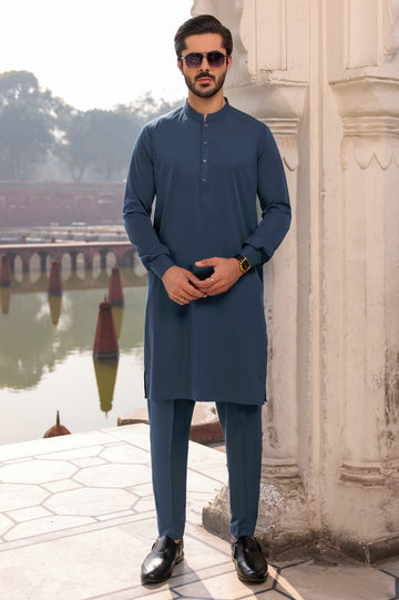 Blue Wash & Wear Fabric