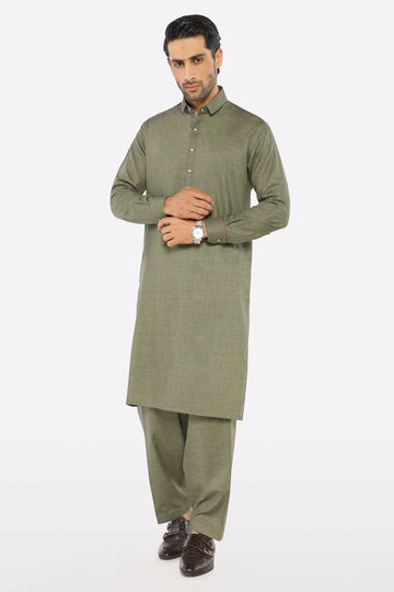 Green Wash & Wear Fabric