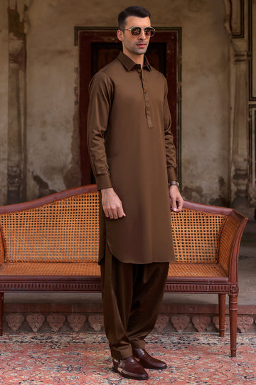 Brown Wash & Wear Fabric