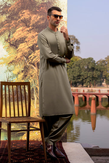 Green Wash & Wear Fabric