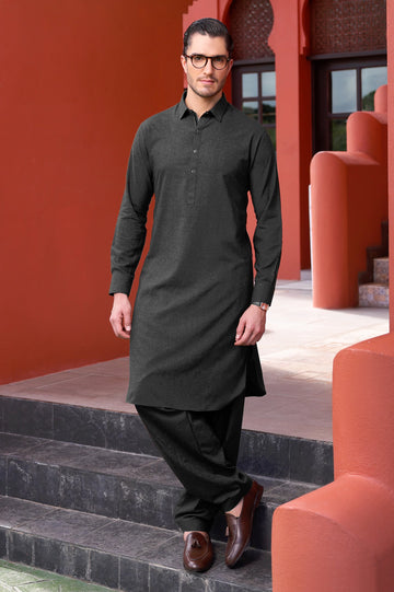 Dark Grey Wash & Wear Fabric