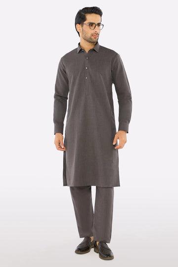 Dark Grey Wash & Wear Fabric