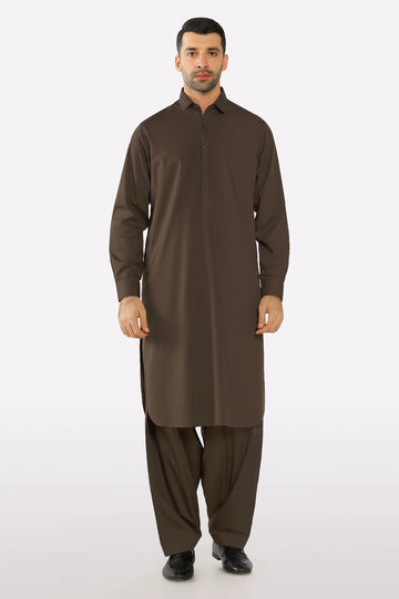 Coffee Brown Wash & Wear Fabric