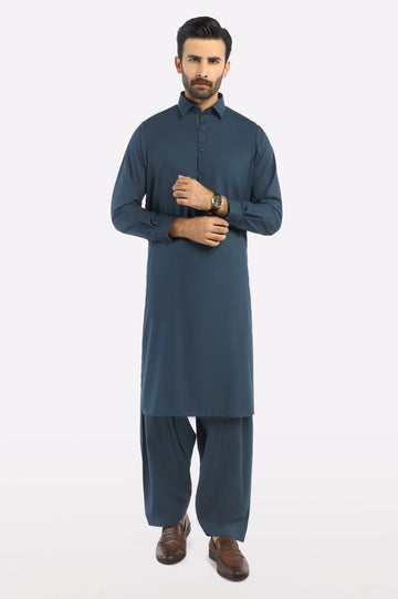 Navy Blue Wash & Wear Fabric