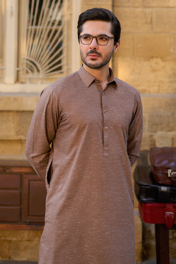 Brown Wash & Wear Fabric
