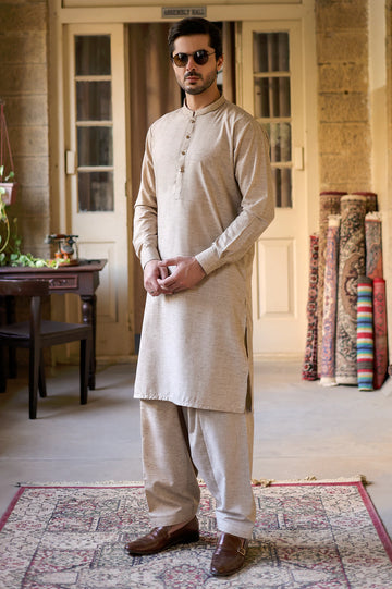 Light Brown Wash & Wear Fabric