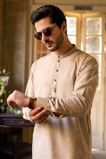 Light Brown Wash & Wear Fabric