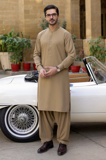 Beige Wash & Wear Fabric