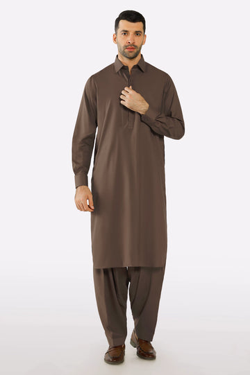 Brown Wash & Wear Fabric