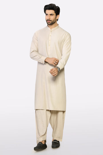 Beige Wash & Wear Fabric