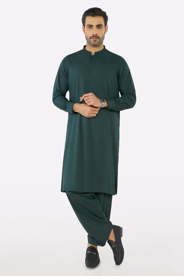 Dark Green Wash & Wear Fabric