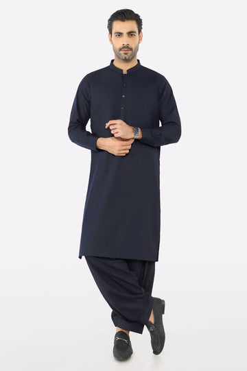 Navy Blue Wash & Wear Fabric