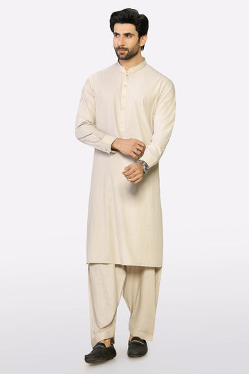 Beige Wash & Wear Fabric