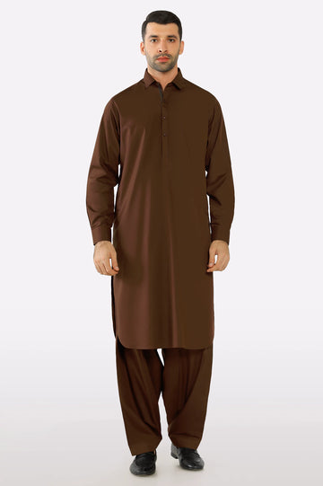 Coffee Brown Wash & Wear Fabric