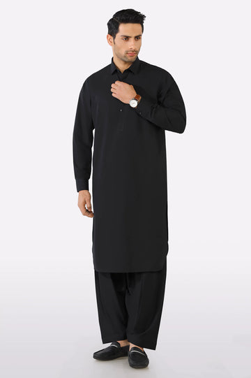 Black Wash & Wear Fabric