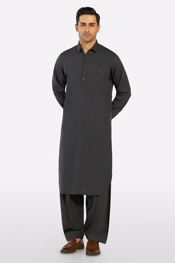 Dark Grey Wash & Wear Fabric