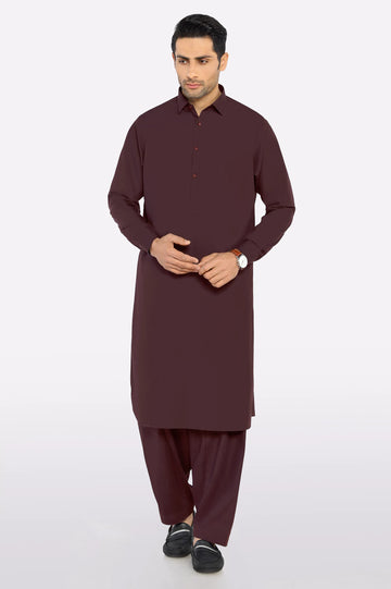 Maroon Wash & Wear Fabric