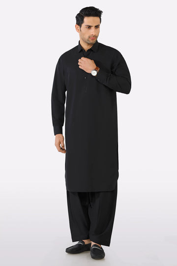 Black Wash & Wear Fabric