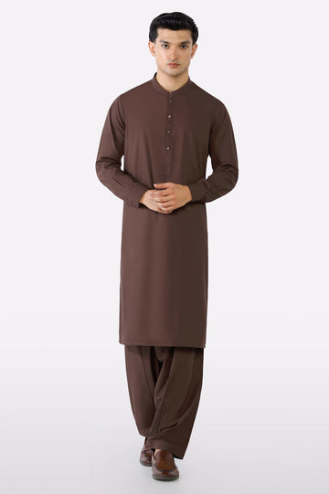 Coffee Brown Wash & Wear Fabric