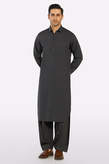 Charcoal Wash & Wear Fabric