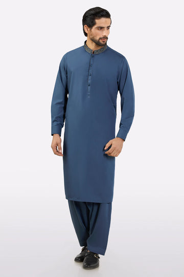 Blue Wash & Wear Fabric